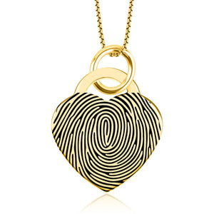High Polished Stainless Steel Fingerprint Heart Necklace - Pendant > Fingerprint Necklace > Fingerprint Jewelry > Memorial Jewelry > Stainless Steel Fingerprint Necklace > Fingerprint Charm > Signature Jewelry > Photo Pendant > Real Photo Jewelry > - Aydins Jewelry - 11