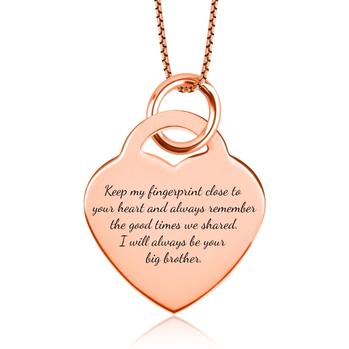 High Polished Stainless Steel Fingerprint Heart Necklace - Pendant > Fingerprint Necklace > Fingerprint Jewelry > Memorial Jewelry > Stainless Steel Fingerprint Necklace > Fingerprint Charm > Signature Jewelry > Photo Pendant > Real Photo Jewelry > - Aydins Jewelry - 5