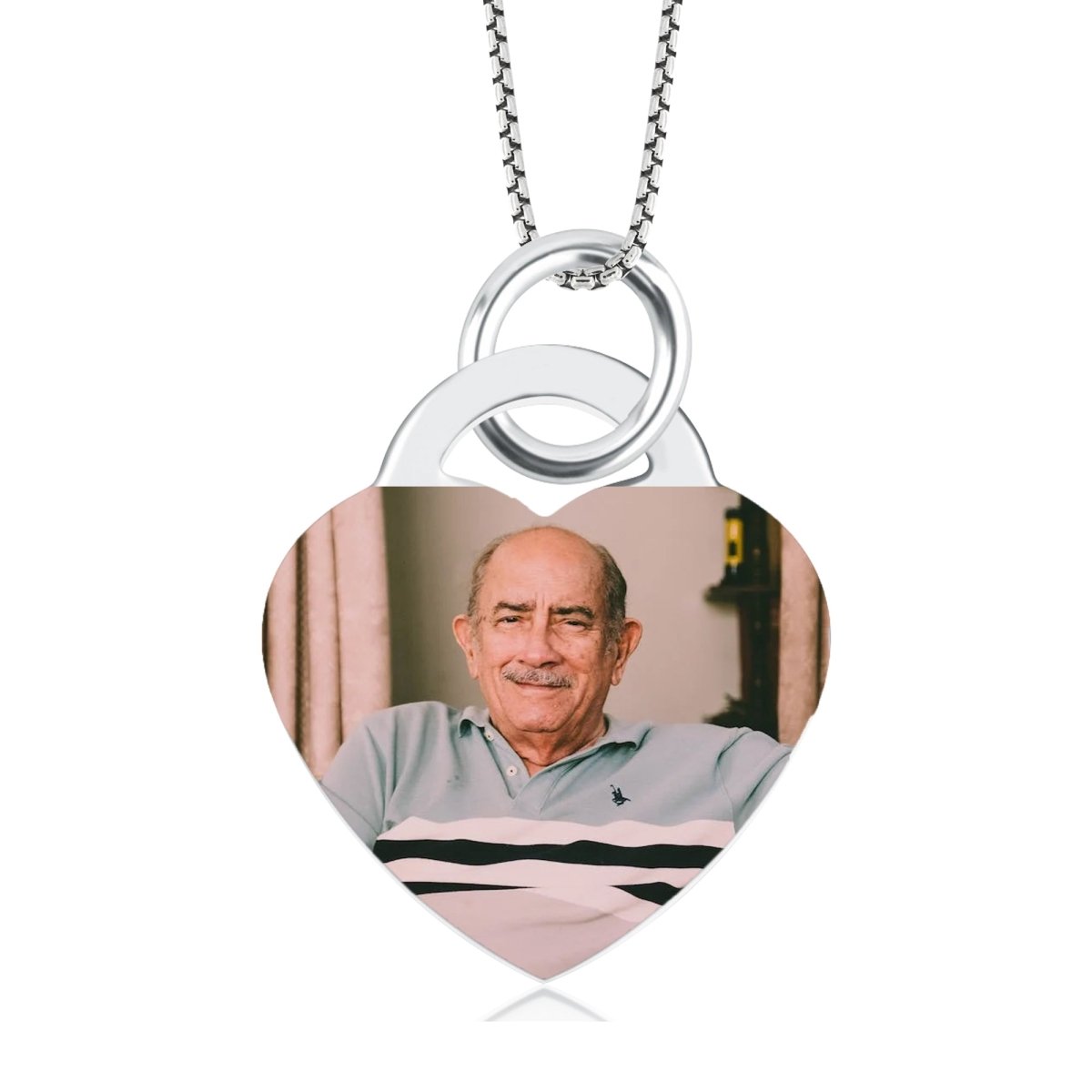 High Polished Stainless Steel Fingerprint Heart Necklace - Pendant > Fingerprint Necklace > Fingerprint Jewelry > Memorial Jewelry > Stainless Steel Fingerprint Necklace > Fingerprint Charm > Signature Jewelry > Photo Pendant > Real Photo Jewelry > - Aydins Jewelry - 6