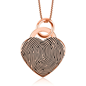 High Polished Stainless Steel Fingerprint Heart Necklace - Pendant > Fingerprint Necklace > Fingerprint Jewelry > Memorial Jewelry > Stainless Steel Fingerprint Necklace > Fingerprint Charm > Signature Jewelry > Photo Pendant > Real Photo Jewelry > - Aydins Jewelry - 12