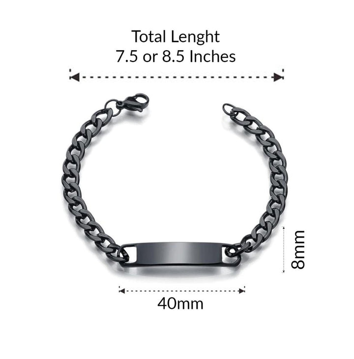 High Polished Stainless Steel Fingerprint Mens Bracelet - Bracelet > Fingerprint Bracelet > Fingerprint Jewelry > Memorial Jewelry > Stainless Steel Fingerprint Bracelet > Fingerpeint Mens Bracelet > Signature Jewelry - Aydins Jewelry - 4