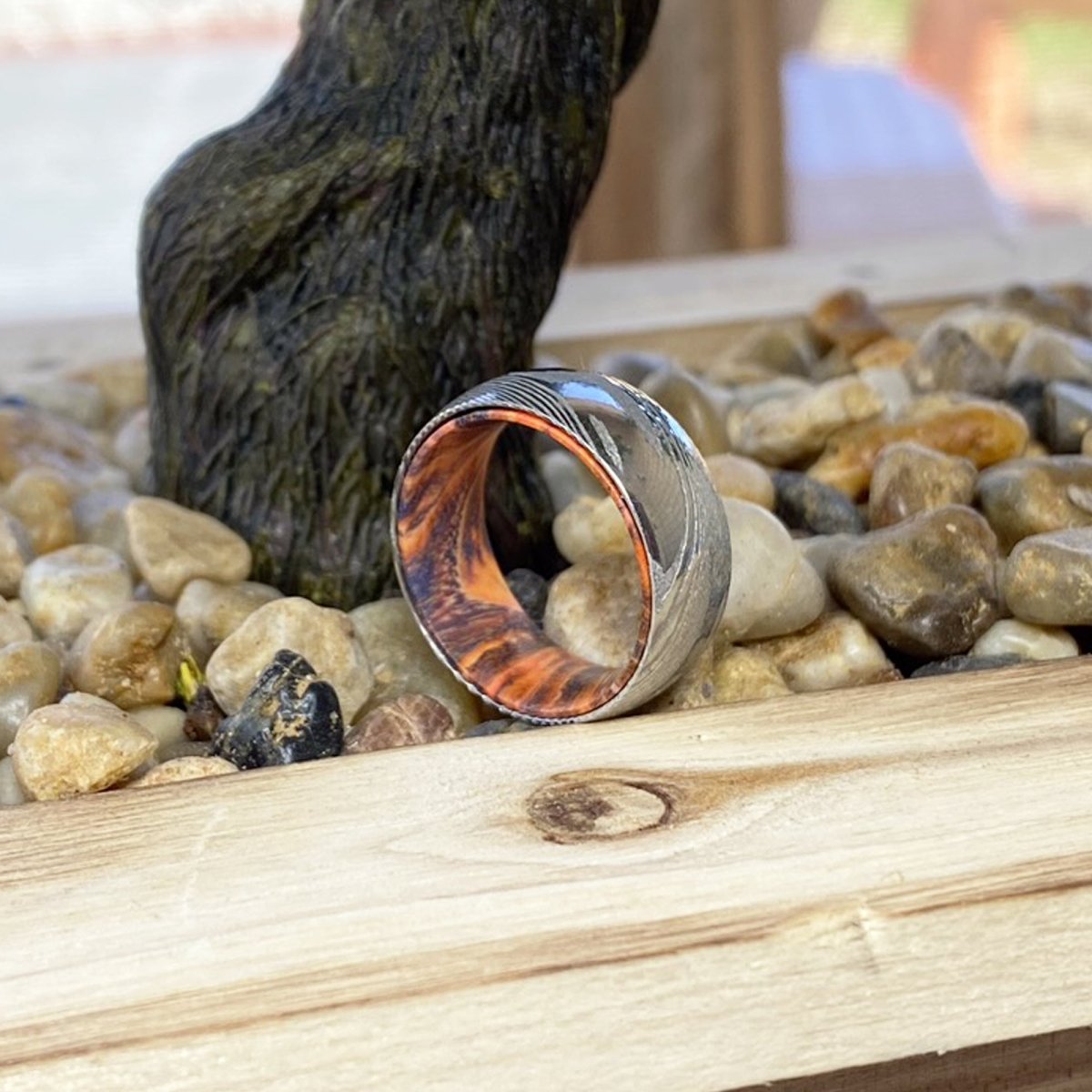 HYDE — display shot — men's damascus steel wedding ring | Aydins Jewelry
