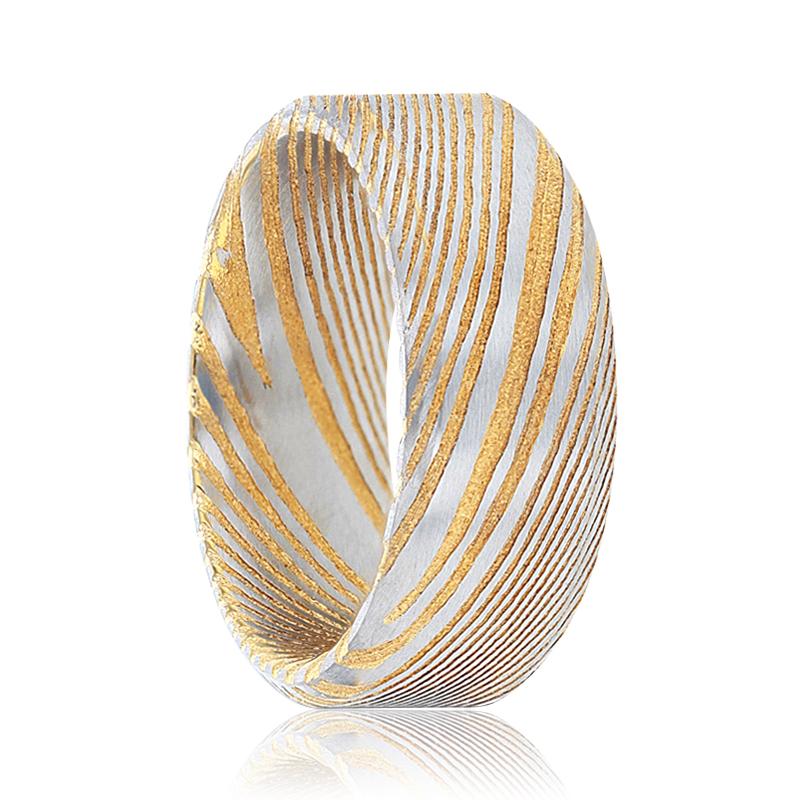 JOFFREY Gold men's wedding band, image 1