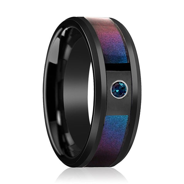 KLEIN | Ceramic Ring Blue & Purple and Alexandrite Setting - Rings - Aydins Jewelry - 1