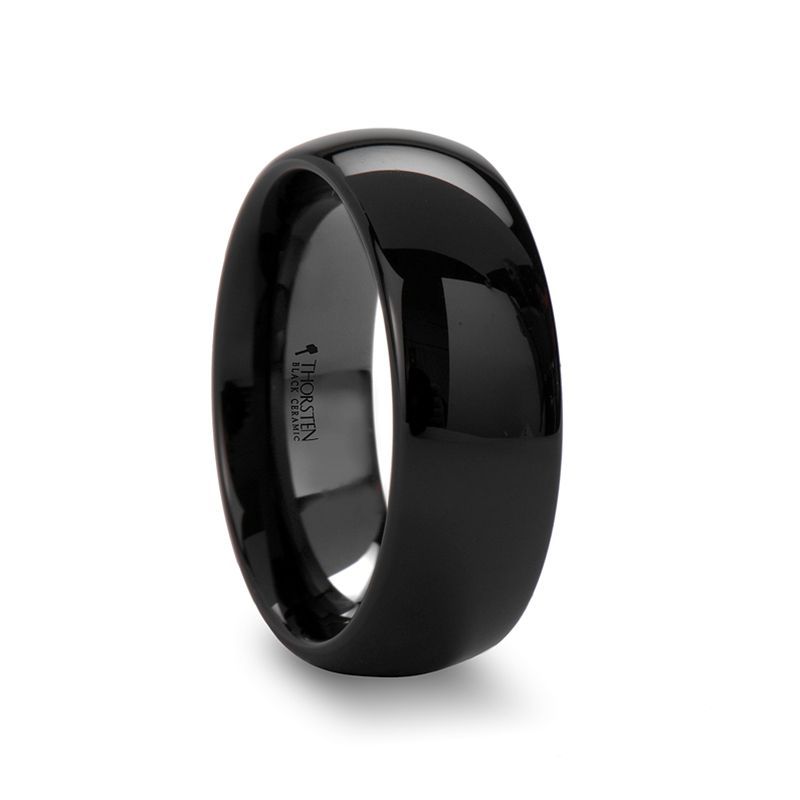 LANDON Black Ceramic men's wedding band, image 3