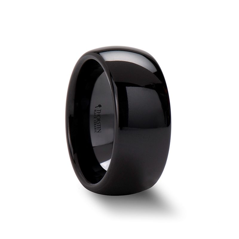 LANDON Black Ceramic men's wedding band, image 4