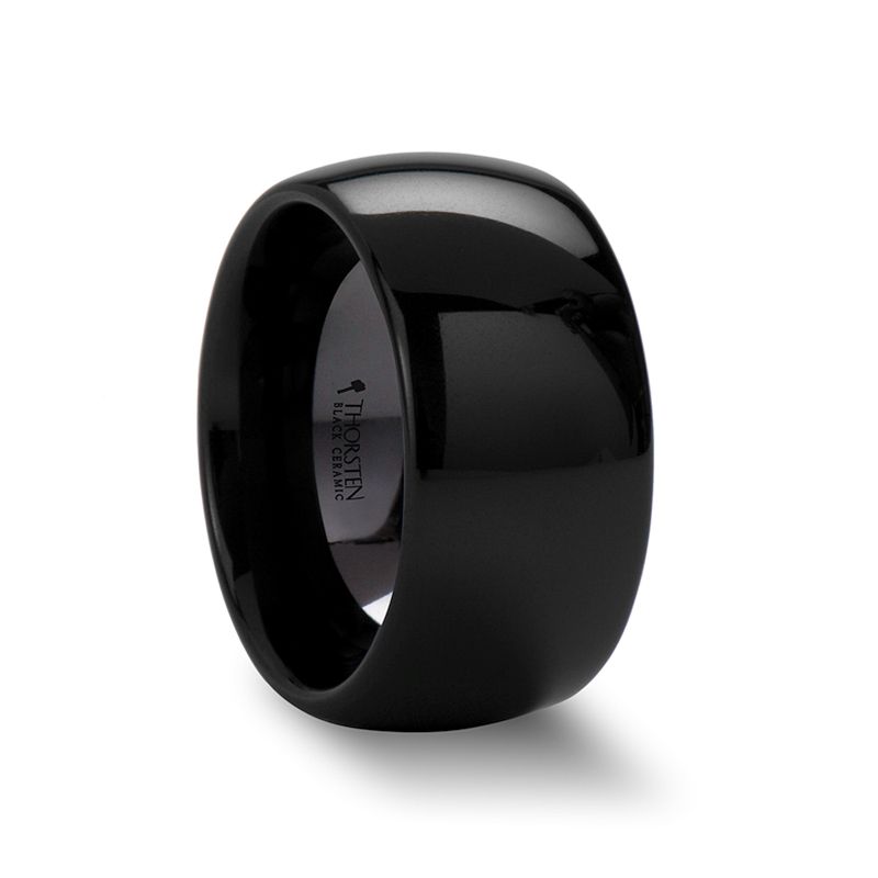 LANDON Black Ceramic men's wedding band, image 5