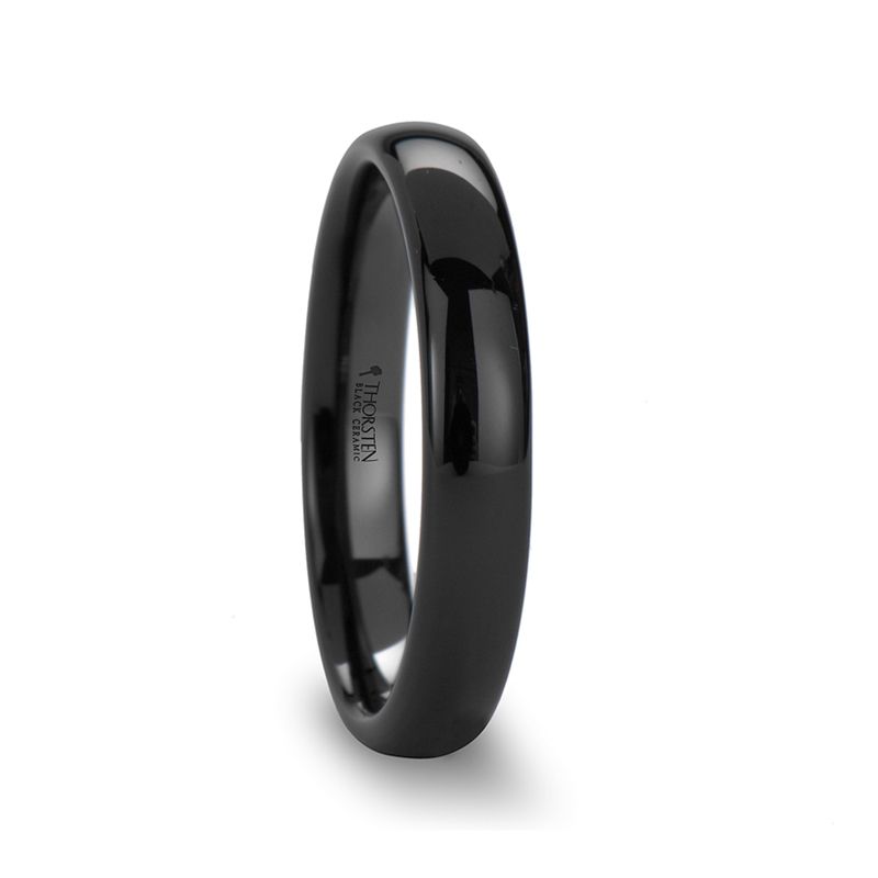 LANDON Black Ceramic men's wedding band, image 1