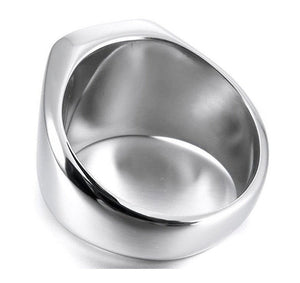 Laser Engraved Signet Ring Silver with Initial or Custom Logo - Signet Rings - Aydins Jewelry - 2