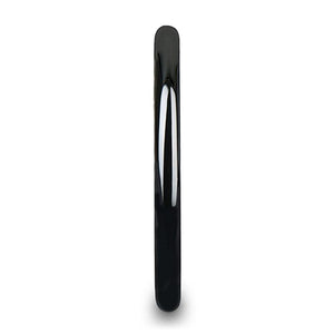 LAUREEN Black Ceramic men's wedding band, image 3