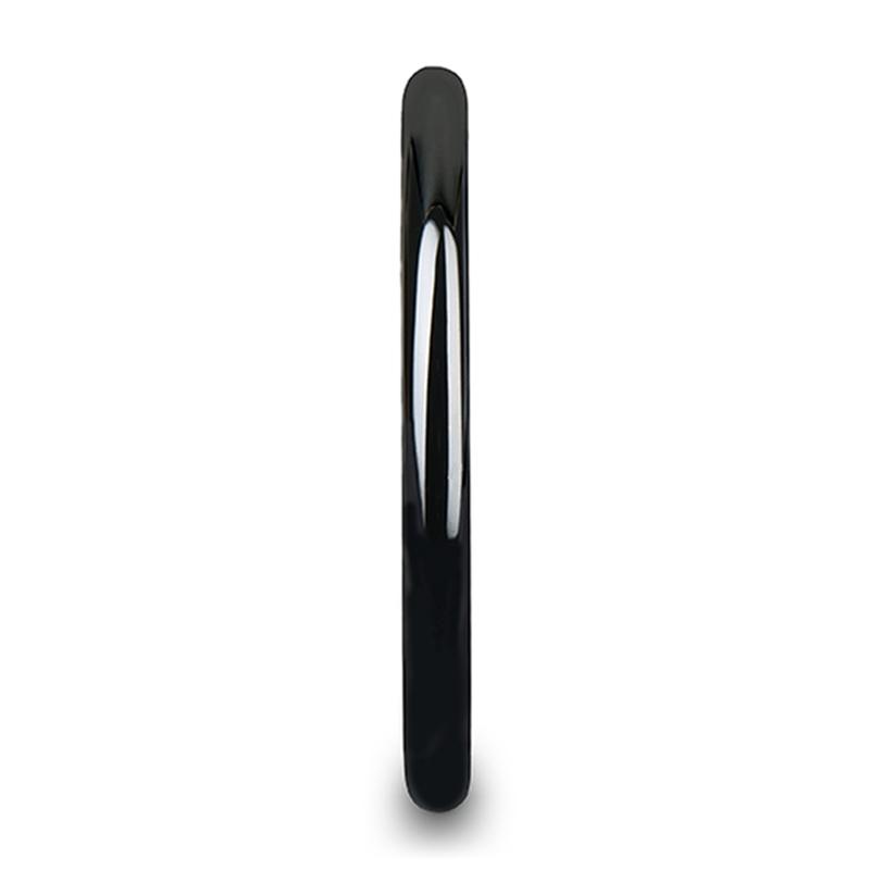 LAUREEN Black Ceramic men's wedding band, image 3