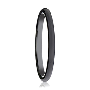 LAUREEN Black Ceramic men's wedding band, image 1