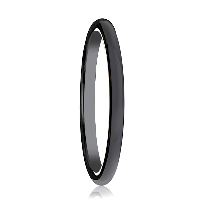 LAUREEN Black Ceramic men's wedding band, image 1