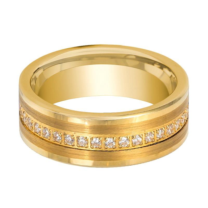 LEGEND — close-up detail — men's tungsten carbide wedding ring | Aydins Jewelry