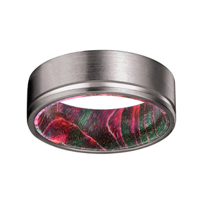 MAJESTY — angled view — men's tungsten carbide wedding ring | Aydins Jewelry