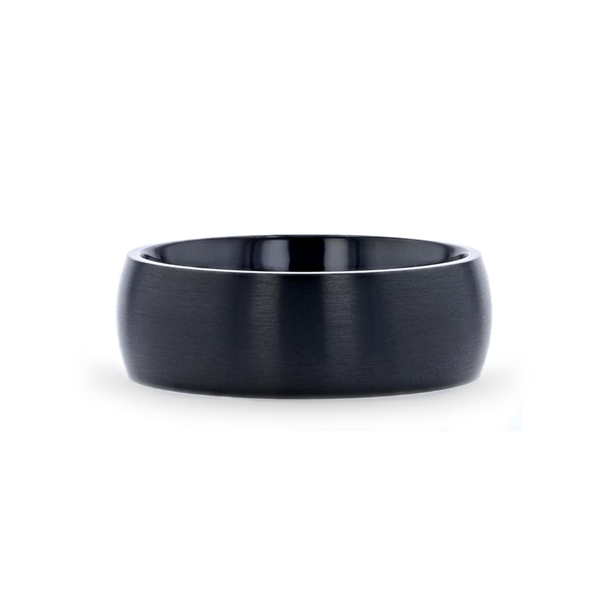 MARAUDER — detail view — men's titanium wedding ring | Aydins Jewelry