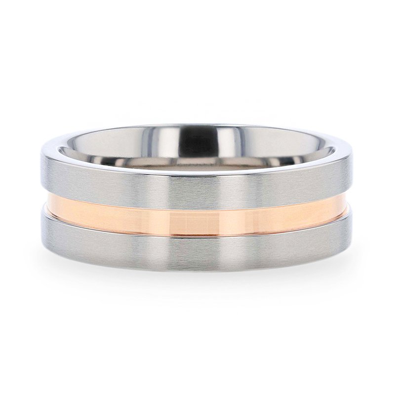 MARS Rose Gold men's wedding band, image 3
