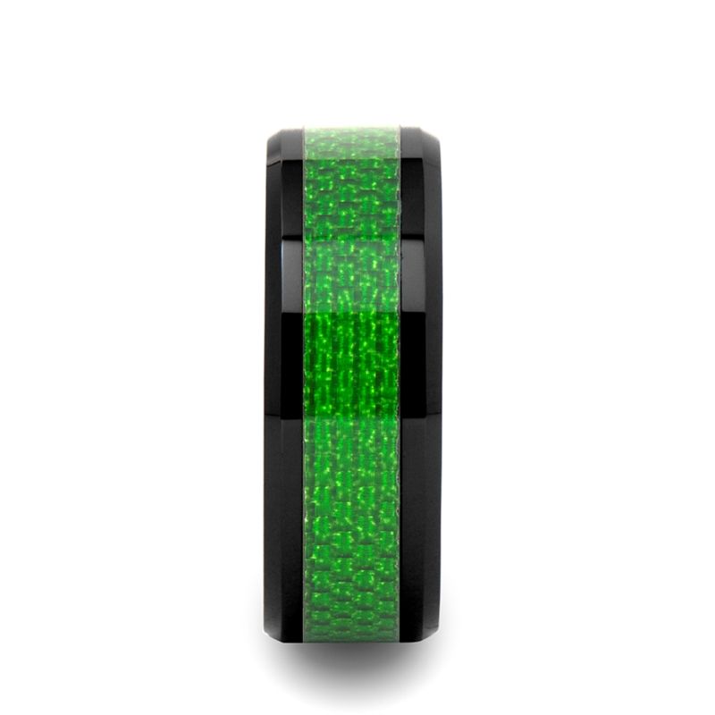 MATLAL Black Ceramic men's wedding band, image 2