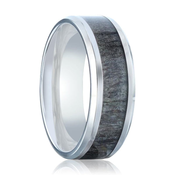 MELANISTIC | Titanium Ring Dark Deer Antler Inlay - Rings - Aydins Jewelry - 1