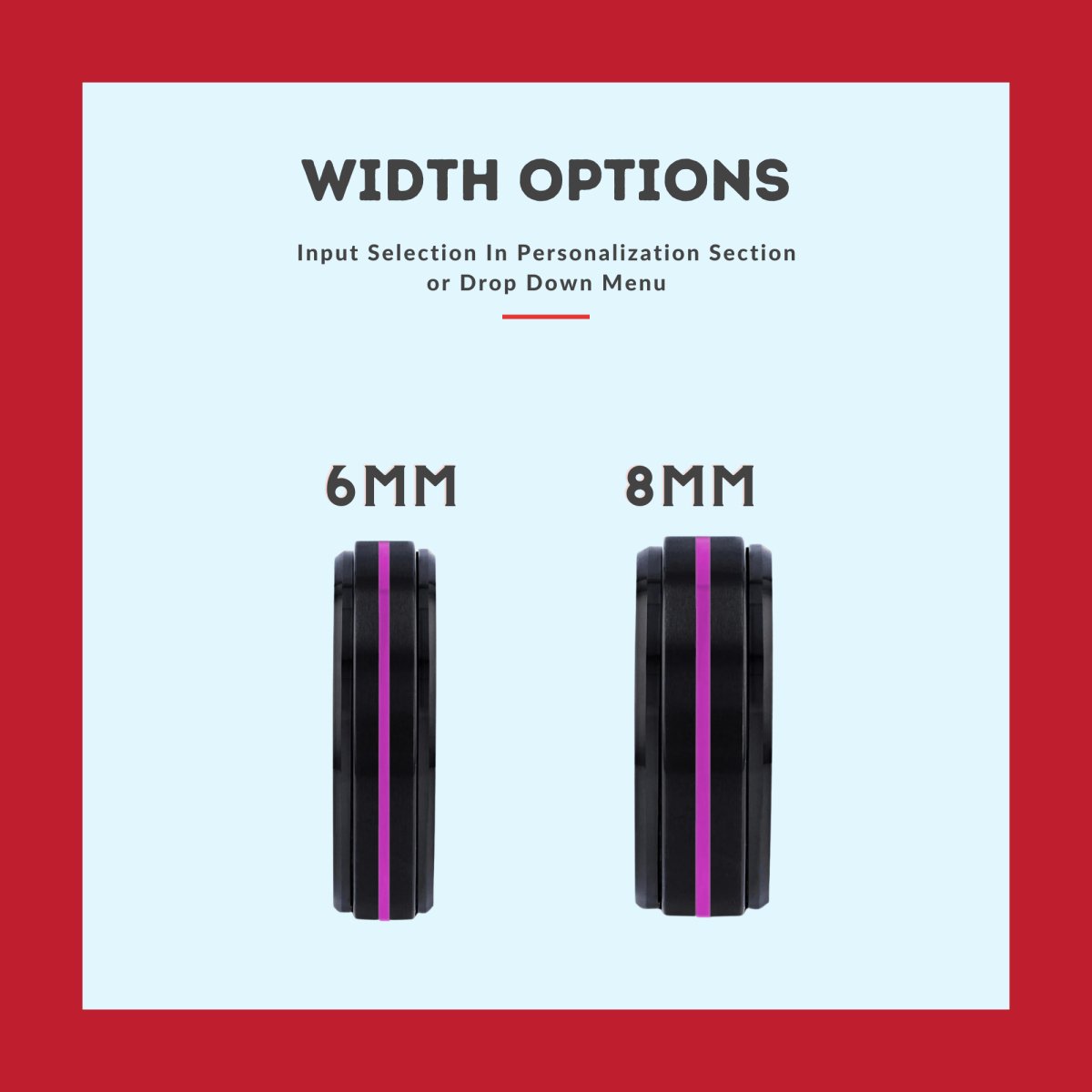 MELTON | Gold Ring, Black Tungsten Ring, Purple Groove, Stepped Edge - Rings - Aydins Jewelry - 3