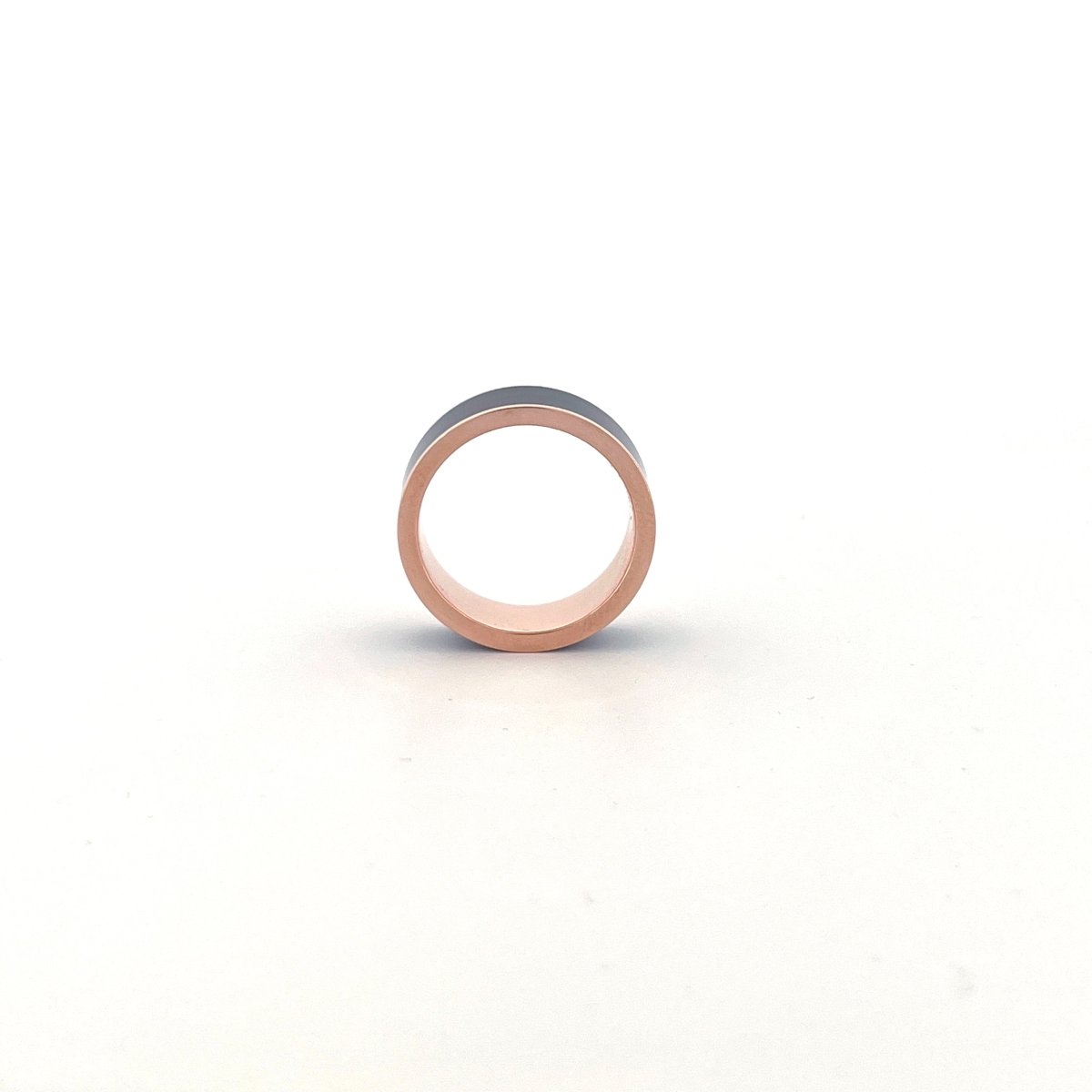 Men's 14k Rose Gold Wedding Band with Blue/Purple 14k Rose Gold men's wedding band, image 39