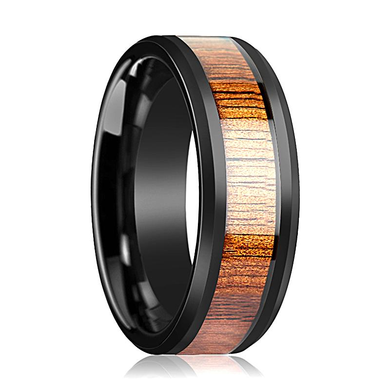 ACACIA Black Ceramic men's wedding band, image 4