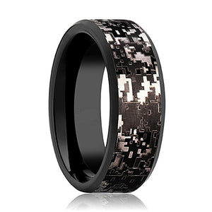 SMOKESCREEN Tungsten Carbide men's wedding band, image 1