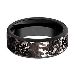 SMOKESCREEN Tungsten Carbide men's wedding band, image 2