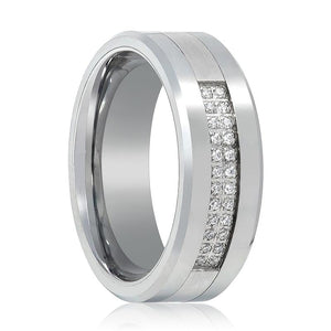 SPARKLUXE — lifestyle on hand — men's tungsten carbide wedding ring | Aydins Jewelry