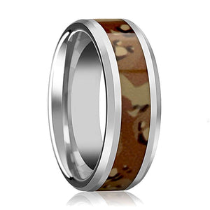 Military Camo Ring - Men's Tungsten Wedding Band W Tungsten Carbide men's wedding band, image 1