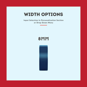 MITZI | IRON Wood, Blue Tungsten Ring, Brushed, Flat - Rings - Aydins Jewelry - 3