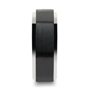 OAKLAND Black Ceramic men's wedding band, image 2