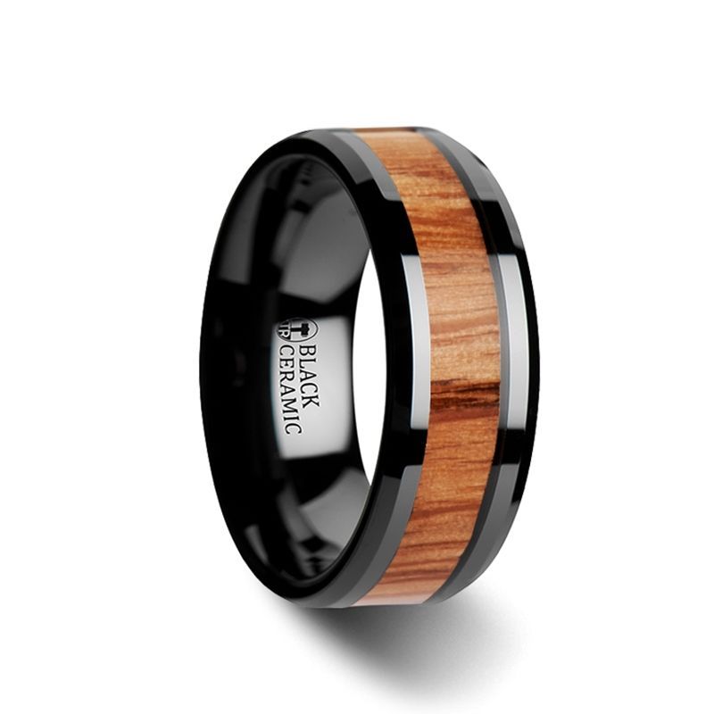 OBLIVION Black Ceramic men's wedding band, image 4