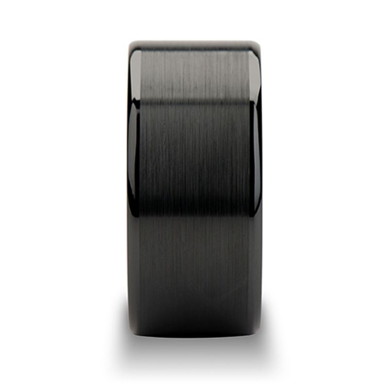 OCTAVIUS Black Ceramic men's wedding band, image 4
