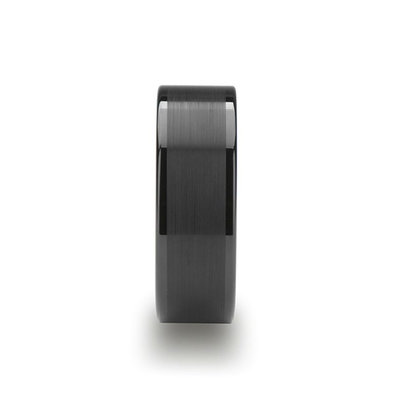OCTAVIUS Black Ceramic men's wedding band, image 6
