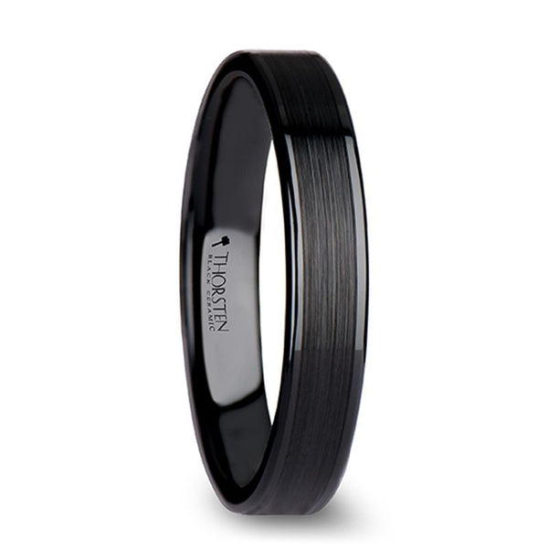OCTAVIUS | Ceramic Ring Flat Black - Rings - Aydins Jewelry - 1