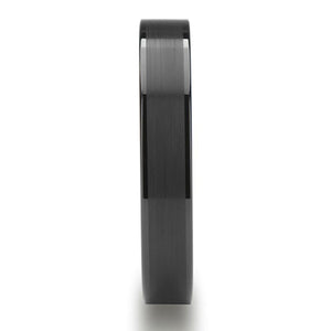 OCTAVIUS Black Ceramic men's wedding band, image 2