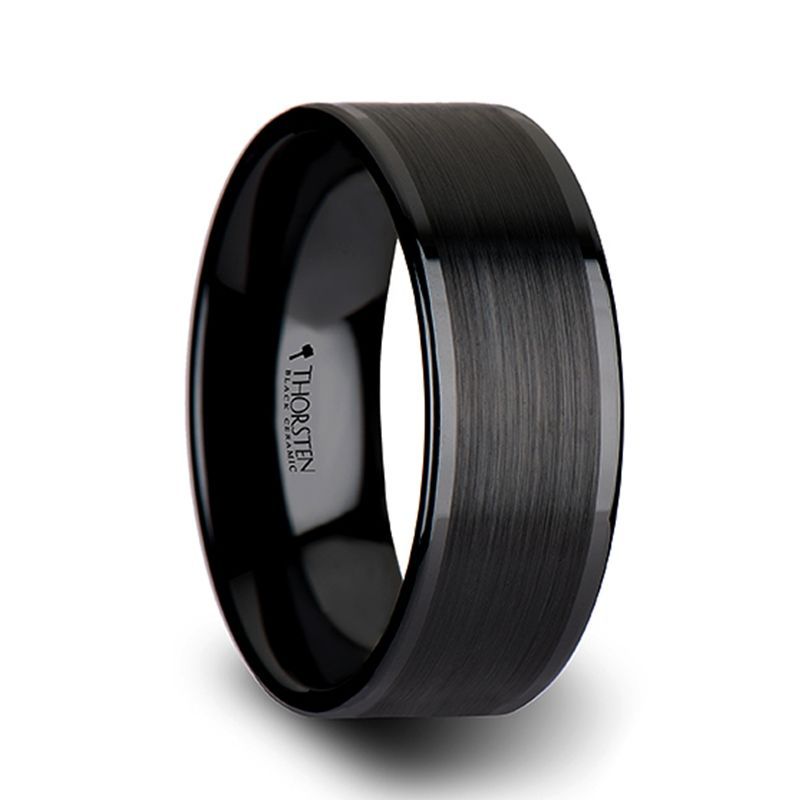 OCTAVIUS Black Ceramic men's wedding band, image 5