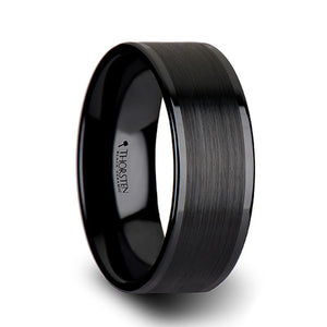 OCTAVIUS Black Ceramic men's wedding band, image 5