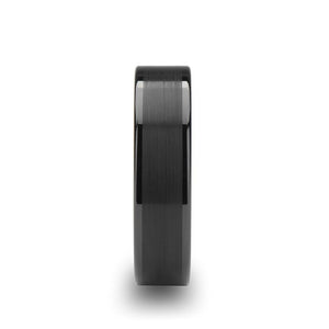 OCTAVIUS Black Ceramic men's wedding band, image 4