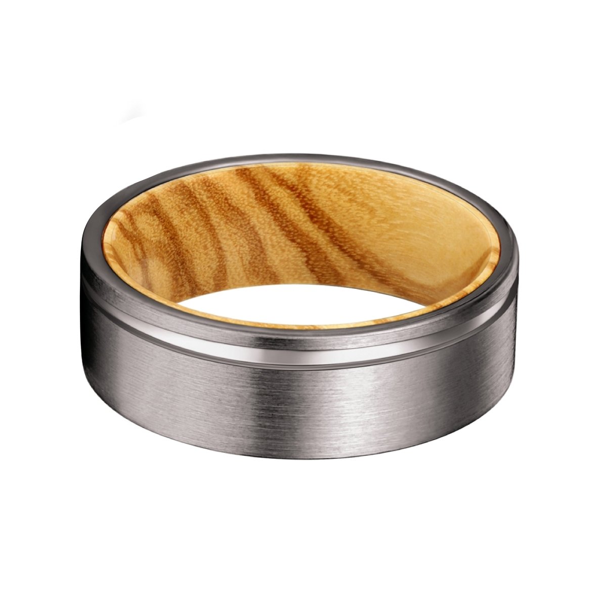 OGEE — detail view — men's tungsten carbide wedding ring | Aydins Jewelry