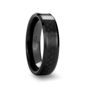 ONYX Black Ceramic men's wedding band, image 3