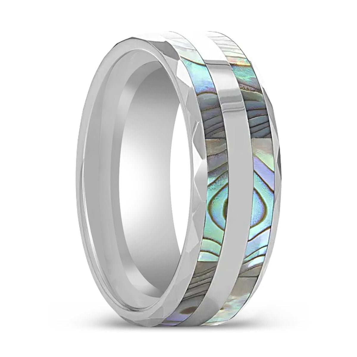 PAUA Tungsten Carbide men's wedding band, image 1