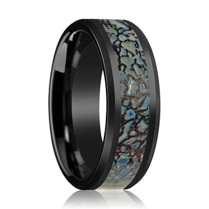 PERMIAN Black Ceramic men's wedding band, image 1