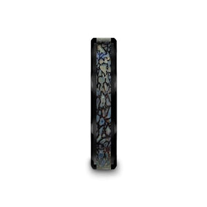 PERMIAN Black Ceramic men's wedding band, image 4