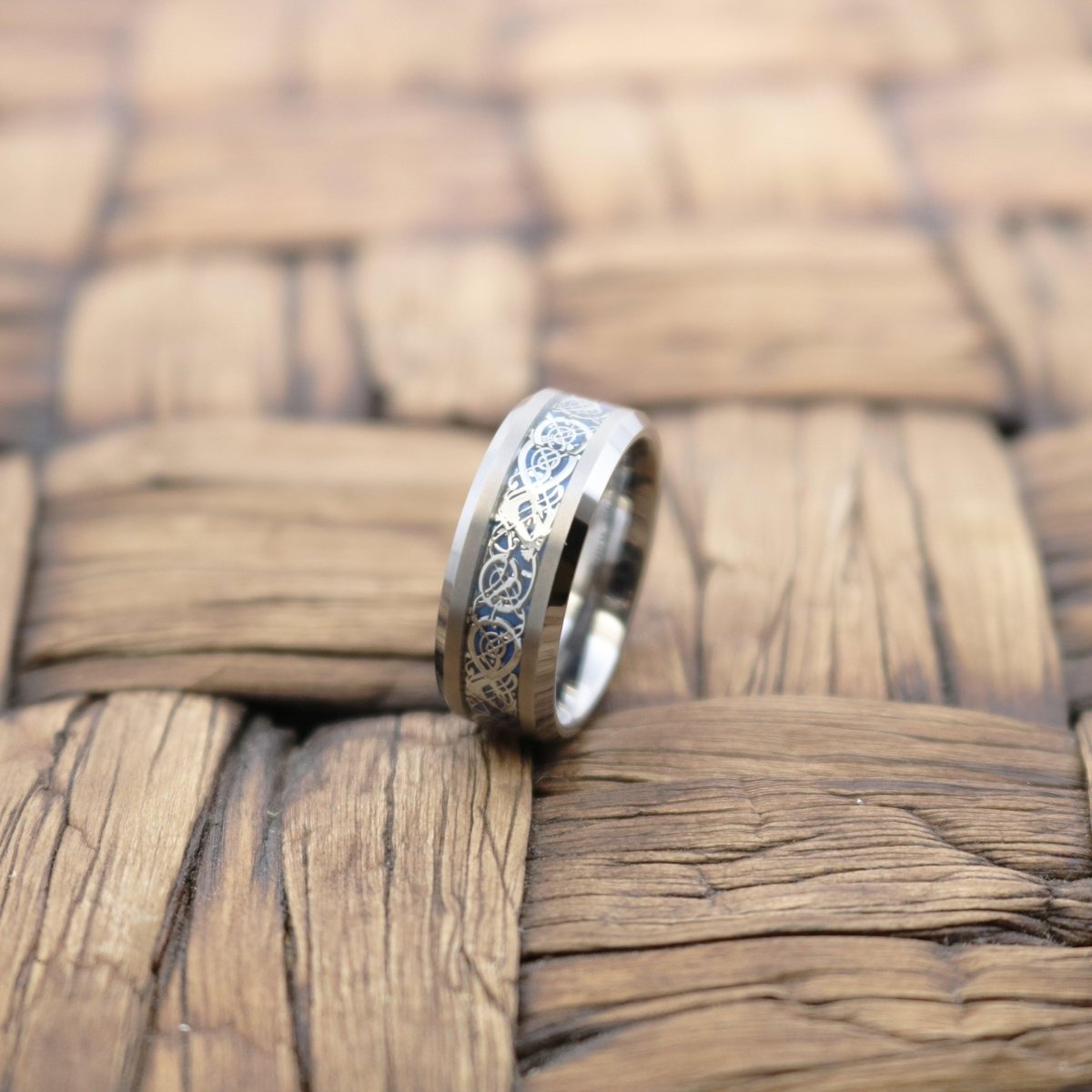 POET — detail view — men's tungsten carbide wedding ring | Aydins Jewelry