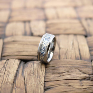 POET — detail view — men's tungsten carbide wedding ring | Aydins Jewelry