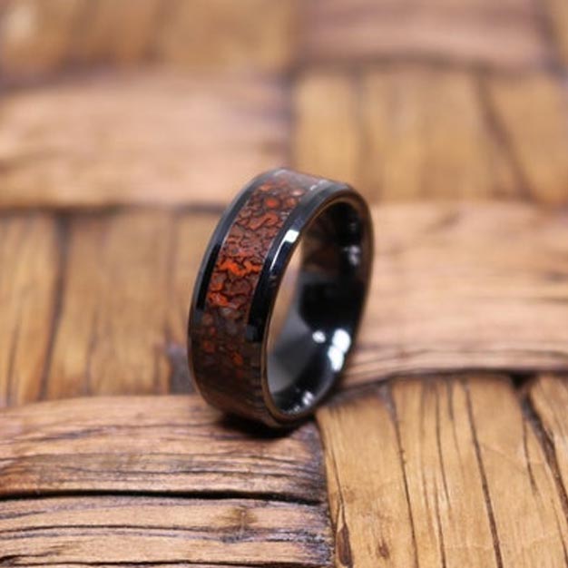 TRIASSIC Ceramic men's wedding band, image 5