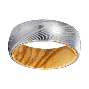 RIDGES — lifestyle on hand — men's damascus steel wedding ring | Aydins Jewelry