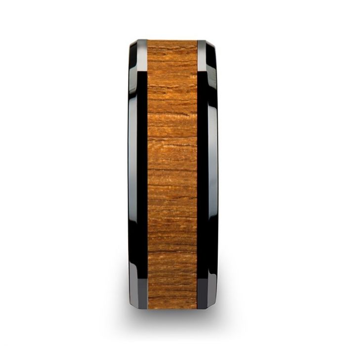 SAGON Black Ceramic men's wedding band, image 4